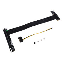 PCIe 4.0 M.2 NVME to X16 Riser Cable 90 Turn Card Extender for M.2 NVMe Key-M Gen4x4 SSD Extension M43UH
