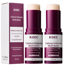 (9gx2 pieces) 2pcs Calcium Volume Multi Balm Korean Skincare Stick, Face & Eye Cream, Collagen Deep Moisturizing Anti-Wrinkle Pre Makeup