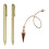 Retractable Dowsing Rod + Cone Pendulum Kit Metal Dowsing Rod for Water Treasure Finding Tools B 4
