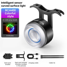 WESTBIKING Faro Posteriore per Bicicletta Intelligente e Colorato, con Sensore di Luce, Attivazione Automatica In Frenata, Impermeabile, Ricaricabile