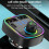 Bluetooth FM Transmitter Car Adapter with USB Charging and 8