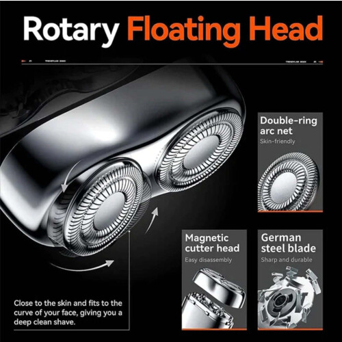 Mini Dual-Head Electric Shaver Portable Washable USB 2