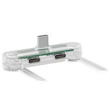 2-in-1 USB C Headphone Adapter with Phone Stand Type C OTG Splitter for Fast Charging & Audio for Smartphone