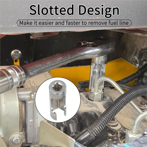Slotted Open Socket Wrench Set, Oxygen Sensor & Injection Pipe Removal Hex Socket Tool Kit for Automotive Repair 1