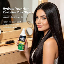 (1set, 50ml with towel) KineShineX Wig Detangling Spray - Instant Smoothness, Frizz Control