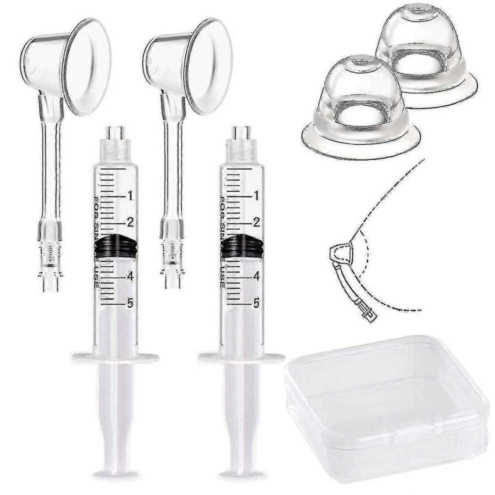2-Pack Nipple Corrector Inverted Nipple Puller Nipple Aspirator Corrector Women Nipple Suckers for Flat Nipples for Care