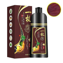 (500ml, red) 500ml Plant Hair Dye - Black Foam Shampoo for Gray Hair Coverage