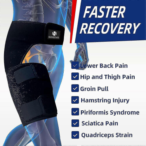 Sciatica Pain Relief Hip Brace with Adjustable Support and Groin Compression Sleeve for Sciatic Nerve and Hamstring Protection 2