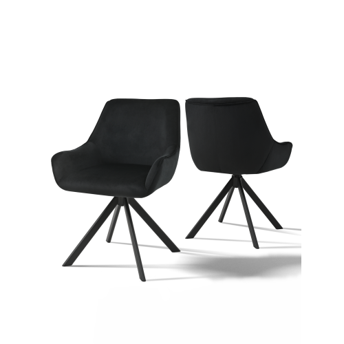 (Black, Set of 2) GOEURVANT Dining Chairs 2
