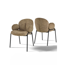 (Taupe, Set of 2) GOEURVANT Dining Chairs