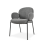 (Grey, Set of 2) GOEURVANT Fabric Dining Chairs, Ergonomic Upholstered Accent Chair with Armrests & Metal Legs 4