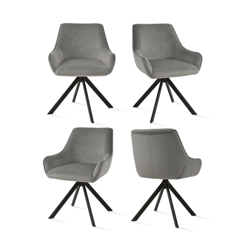 (Light Grey, Set of 4) GOEURVANT Dining Chairs 2