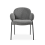 (Grey, Set of 2) GOEURVANT Fabric Dining Chairs, Ergonomic Upholstered Accent Chair with Armrests & Metal Legs 5