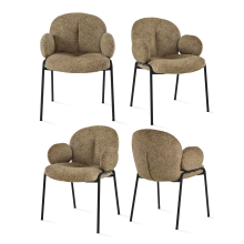 (Taupe, Set of 4) GOEURVANT Dining Chairs