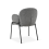 (Grey, Set of 2) GOEURVANT Fabric Dining Chairs, Ergonomic Upholstered Accent Chair with Armrests & Metal Legs 7