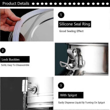5L-Stainless Steel Milk Dispenser with Spigot Food Grade Jug for Home Commercial Kitchen Use