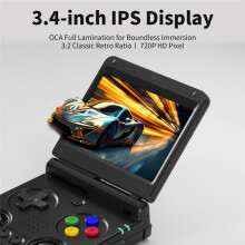 RG34XXSP Retro-Spielkonsole Linux 64Bit 3,4 Zoll 64+256G 14000+Spiele Handheld-Spielkonsole Unterstützt 30+ Spiele-Emulatoren A