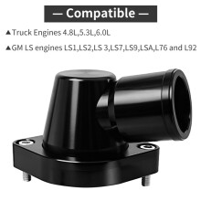 Billet Schwenkthermostatgehäuse Wasserhals 90 1,5" für Vortech Lkw-Motoren für LS-Motoren LS1 LS2 LS3 LS7 LS9 LSA
