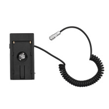 Kinokamera BMPCC 4K Netzteil-Montageplattenadapter mit Federkabel für NP-F970 F750 F550 Akku