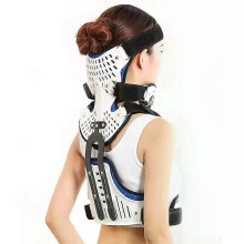 Medical Cervical Thoracic Orthosis - Head Neck Chest Fixed Brace Traction Support Spine Stretching Adjustable Corrector