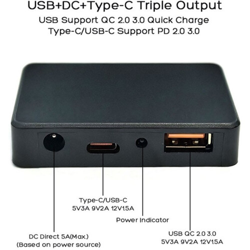 Efficiency Solar Panel Controller Solar Battery Charger Inverter Regulator with USB 2.0 3.0 Type-C PD  Output 1