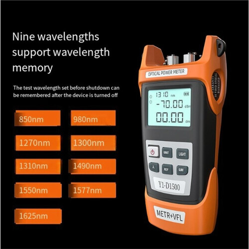 Fiber Optic Power Meter Integrated Machine -50+26 Dbm Fiber Optic Cable Tester Optical Power Meter 1