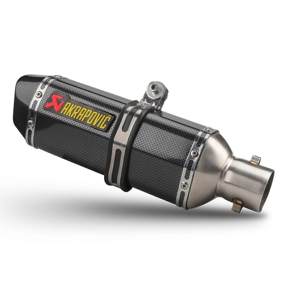 Motorcycle Exhaust Muffler Pipes Slip On Silencer Carbon Fiber Style Inlet Accessory For Motorbikes 5427668427232