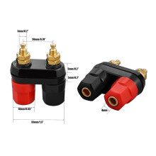 20Pcs Banana Plug Jack Female Socket Binding Post Dual 4mm Banana Plugs Connector for Speaker Amplifier Terminal