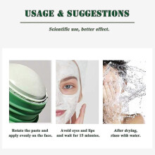 2 Pcs Green Tea Mask Stick Blackhead Remover Deep Cleansing Smearing Clay Moisturizes Oil Control Purifying Clay Mask S05