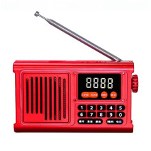 DAB Radio Portable Emergency Recargable Ham Sound Box AM FM Radio Vintage Ham Speaker Mp3 Player Red