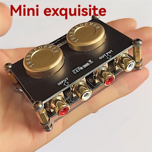 Audio Boost Cow Amplification Gain Passive Pre-Level Mobile Phone Computer CD Boost Tone Audio Isolator AV103 1