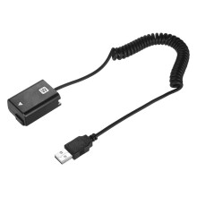 NP-FW50 Dummy Battery Spring USB-Ladekabel für A7 A7R A7S A7M A7II A7S2 A7M2 A7R2 A6500 A6300 -Koppler