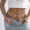 Boho seashell waist beads chain for women, multi-layer metal 5