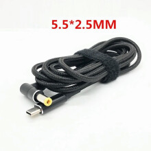 FOR100W Type C laptopvoedingsadapter, USB Type C naar universele laptopaansluiting, oplaadkabel (1,8 m)