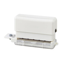 Perforator de hârtie cu 6 găuri, mini mașină portabilă de legat pentru A5/B5/A4, perforator manual pentru planificator, 3,5x1,18x1,96 inci, alb