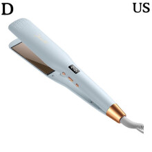 (one size, blue US) Hair Straightener Curling Iron Digital Display Dual-Use Hair Straightener Lot D8