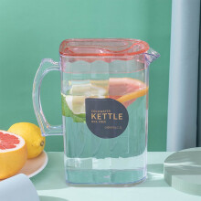 Clear Plastic Water Pitcher with Lid and Scale 0.5 Gallon