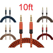 AUX cable gold-plated 10 ft