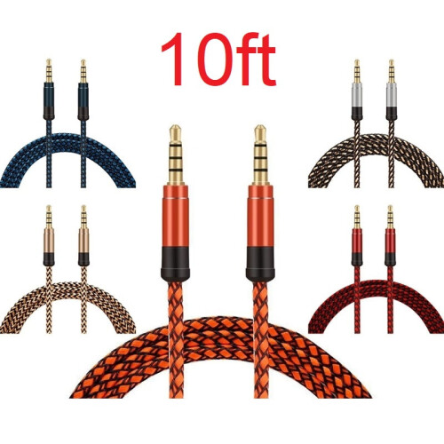 AUX cable gold-plated jack 10 feet