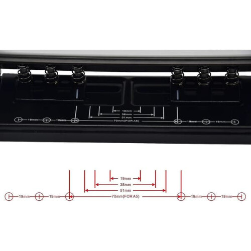 6-hole punch for A5 planner refill pages with positioning 2