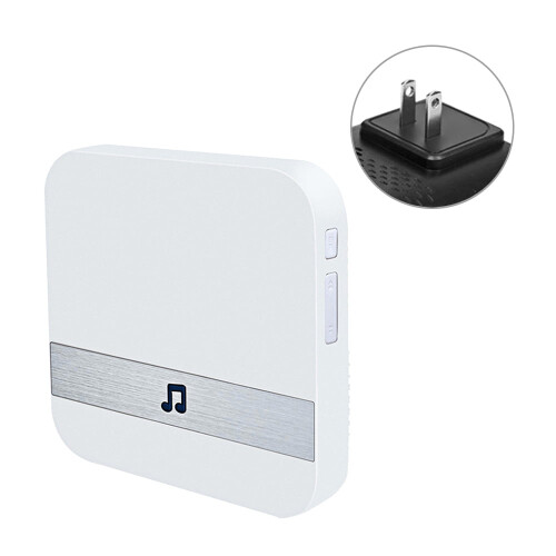Wireless Video Doorbell Chime Plug-in Black/White 1