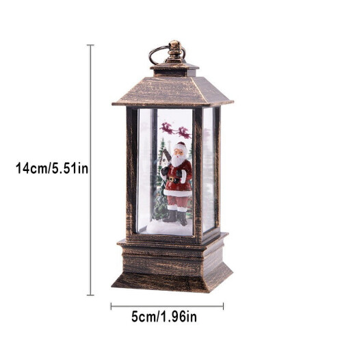 Snöglobslykta med glittereffekt 2-pack 13,5 cm 2
