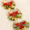 Mini Christmas bow decorations green red burlap 12 pcs 2