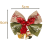 Mini Christmas bow decorations green red burlap 12 pcs 6