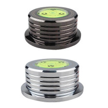 (One-size, silver) Universal 60Hz Lp Vinyl Record Player Disc Turntable Stabilizer with Level Aluminum Alloy Weight Clamp