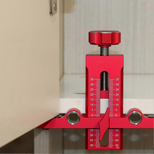 (One size, Piercing tool) 3 in 1 Cabinet Installation Positioner Mounting Jig Panel Installation Setup Device for Smooth Rebounding
