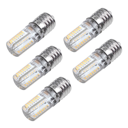 5X E17 Socket 5W 64 LED Lamp Bulb 3014 SMD Light Warm White AC 110V-220V 1