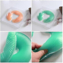 (Green) Health Care Silicon Spa U Shape Pillow Spa Gel Pad Face Rest Body Massage Cradle Cushion-YI WU
