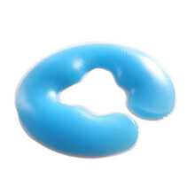 (Blue) Health Care Silicon Spa U Shape Pillow Spa Gel Pad Face Rest Body Massage Cradle Cushion-YI WU