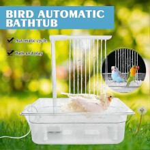 Automatic Cycle Shower for Birds Parrot Automatic Bathtub Small Bird Bathing USB Suppli Plug And Play Artifact Cleaning Electric tub,bird shower bath